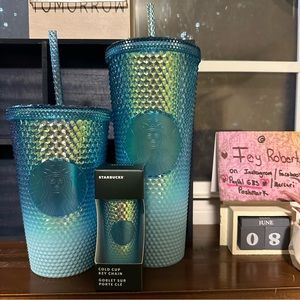 Starbucks blue ombre studded bundle